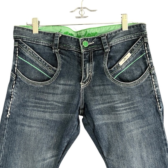 F-ITALIA Mens Slim Fit Streetwear Jeans Denim Cotton Size 32 - Picture 4 of 13